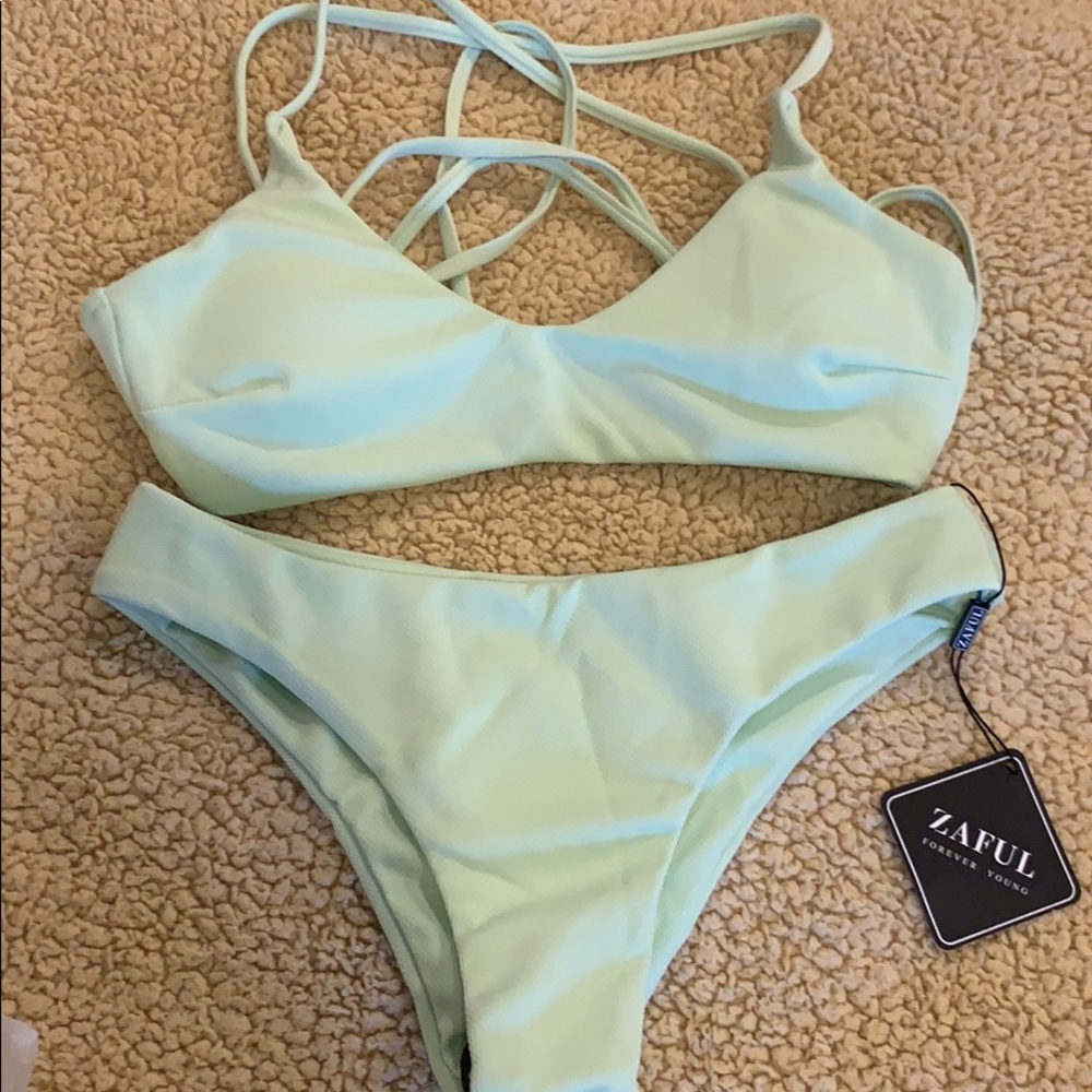 Mint green zaful bikini